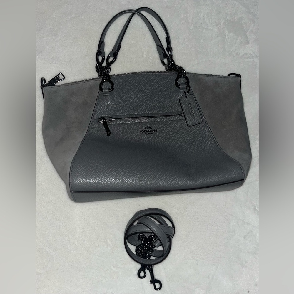 Chain Prairie Satchel Dark Gunmetal/ Heather Gray - Picture 2 of 9